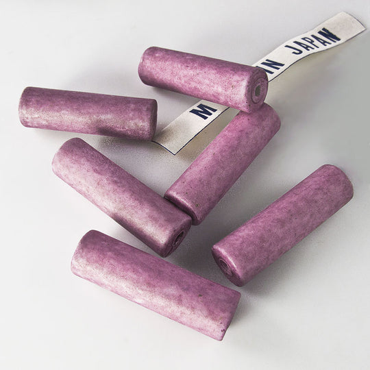 Vintage rare Japanese pre-war Miyuki cylinders. 20x6mm. Pkg of 4. b11-pp-1019B(e)