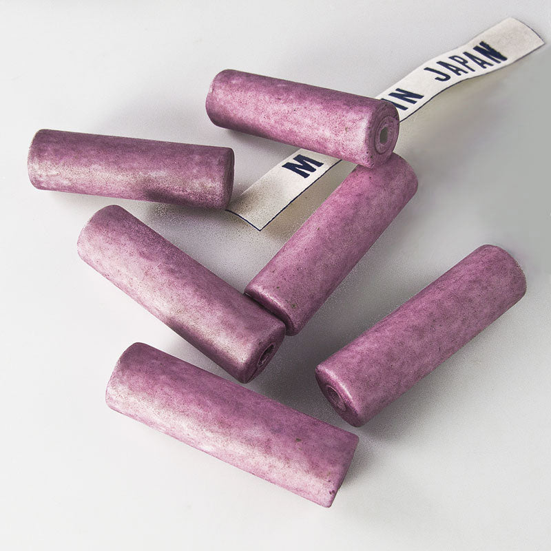 Vintage rare Japanese pre-war Miyuki cylinders. 20x6mm. Pkg of 4.