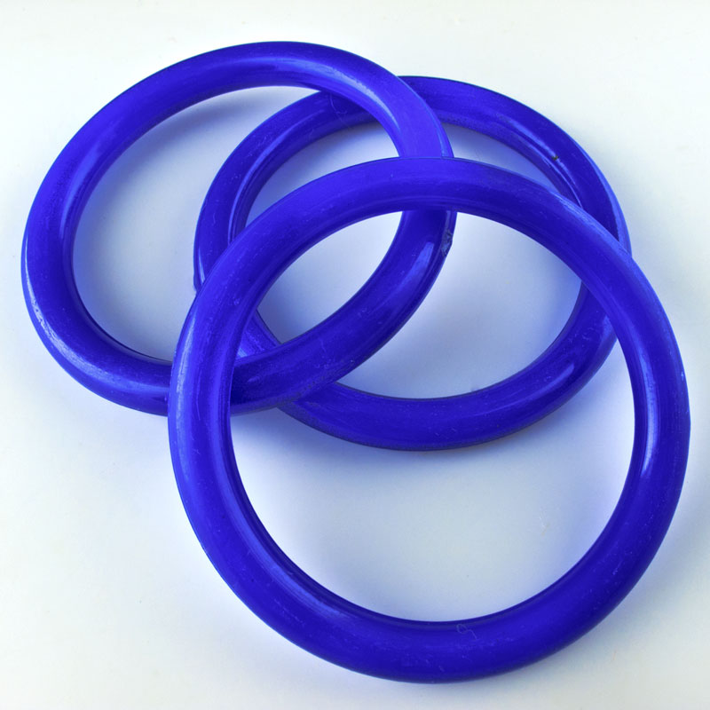 1960s vintage blue Lucite rings 48mm pkg of 2