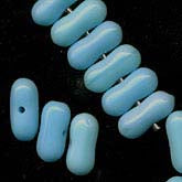 Vintage German aqua blue branch beads. 4x9mm. Pkg of 20. b11-bl-1170