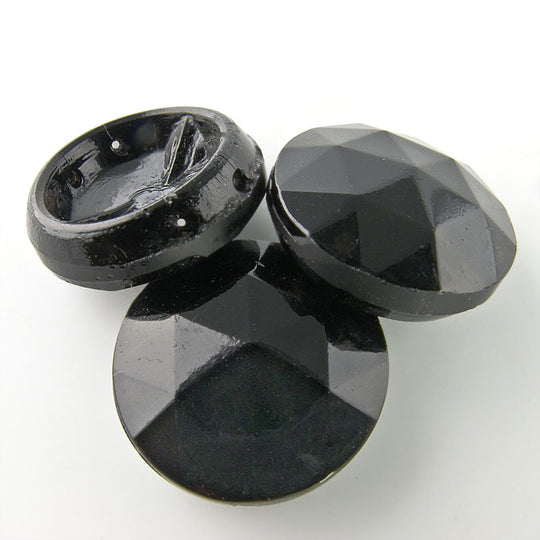 Rare antique Gablonz 2 hole nailhead bead, Bohemia, 18x7mm, Pkg of 4. b11-bw-1094