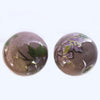 Vintage painted ceramic round,24mm, 6mm hole, sold individually. 