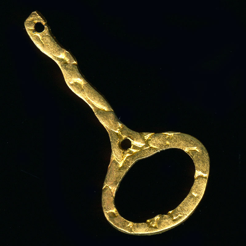 Vintage brass modernist style pendant, 1960s. 35x16mm Pkg of 6.