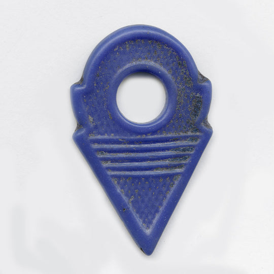 Antique French Glass Talhakimt pendant, early 1900s. 2 3/16" x 1 3/8".  b11-bl-1197