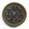Antique stamped brass large picture button. 1.5 inches. 