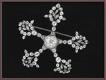 Victorian paste flower pin