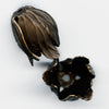 Oxidized brass petal bead cap 22mm sold individually.