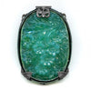 Edwardian style stamped sterling silver plated filigree component. Great for wrapping stones. 50x25mm. Pkg. of 1. 