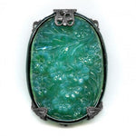 Edwardian style stamped sterling silver plated filigree component. Great for wrapping stones. 50x25mm. Pkg. of 1. 