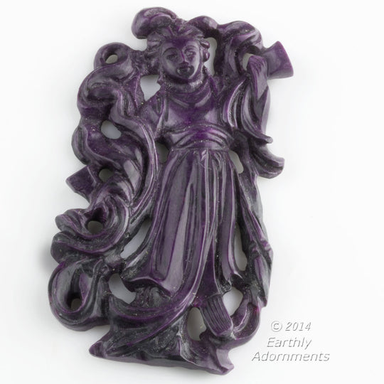 Quan Yin figurine, rare vintage Sugilite carving, j-pdfn123