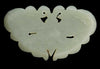 Vintage hand carved Nephrite jade moth plaque. 45-48x28mm. 