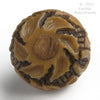 Fabulous one of a kind carved and stained bone umbrella handle. 40mm diameter. 1 piece.