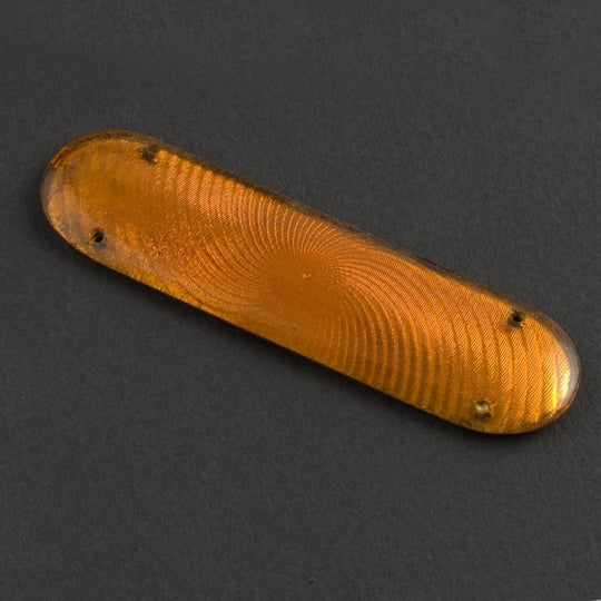 Madeira Colored Pendant or Cabochon, elongated glass oval. Bohemia. Pkg of 1. b11-yo-0944