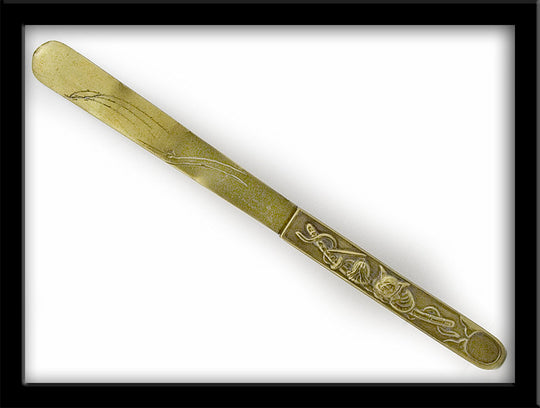 mior250gh-Vintage brass Japanese letter opener