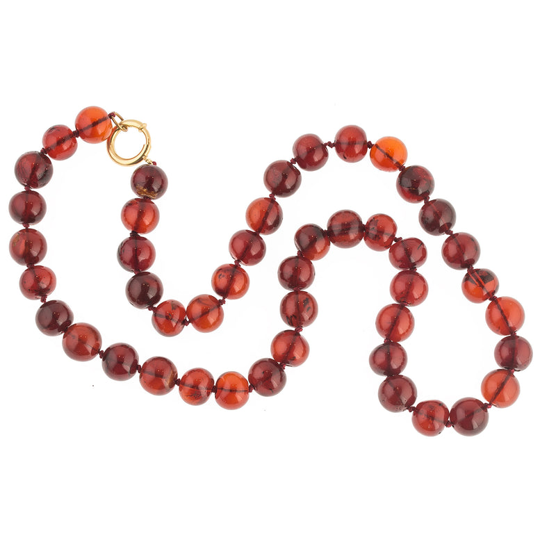 Antique Cherry Amber Bakelite Faturan Graduated Bead Necklace | eBay