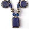 Lapis Lazuli and sterling silver vintage necklace.  18.5 inches.