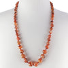 Necklace of hand cut graduated natural carnelian agate beads, India 1960s
