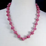 Vintage pressed glass bead necklace in a scrumptious lilac color.  1920s-1930s Czechoslovakia.23 inches