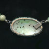 Vintage carved jadeite & emerald bead necklace