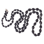 Victorian Vulcanite faceted bead necklace. 30.5 inches