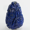 Antique carved lapis lazuli pendant-pumpkins and foliage.