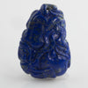 Antique carved lapis lazuli pendant-pumpkins and foliage.