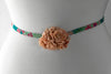 Spectacular Italian carved Mediterranean Angeskin coral flower basket sash ornament. 1950s