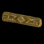 Small Victorian gold plated over silver bar pin