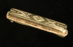 Small Victorian gold plated over silver bar pin