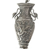Antique Chinese Qing Dynasty silver repoussé chatelaine figural needle case.