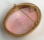 Vintage 14k shell Cameo brooch-pendant