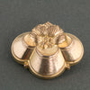 Antique early to mid-19th century Austro-Hungarian hollow gilt brass Biedermeier brooch
