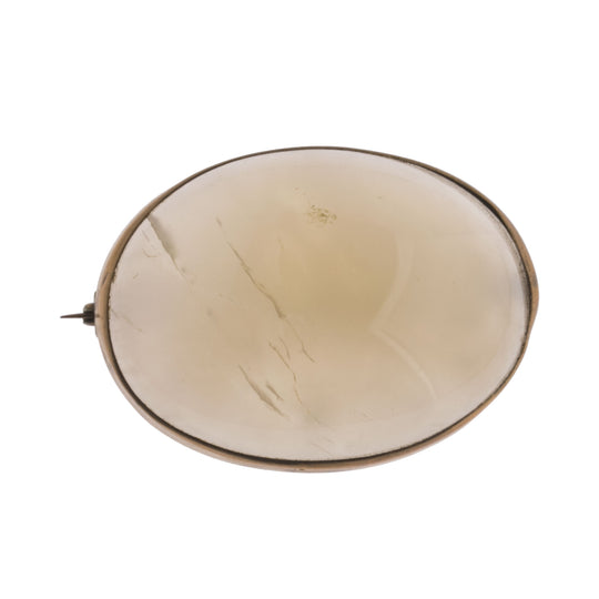Antique Victorian agate and 12k gold oval brooch.  pnvc1082