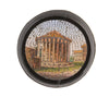 Antique 19th c. Italian Micro Mosaic Temple of Vesta brooch.