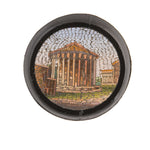 Antique 19th c. Italian Micro Mosaic Temple of Vesta brooch.