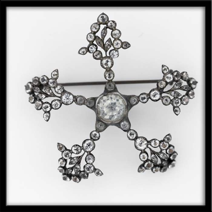 Victorian paste flower pin