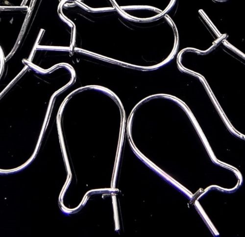 Silver plated kidney hook ear wires. 24 pcs. b9-2459