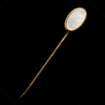 Antique Victorian gold-filled mother of pearl stick pin.