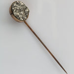 Victorian 14k stick pin with pyrite stone