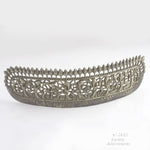 Antique Chinese coin silver repoussé wedding crown. 