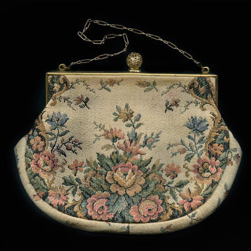 Antique petit point tapestry purse. 