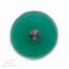 Vintage German chrysoprase green glass disks. 16x5mm. Pkg of 10. 
