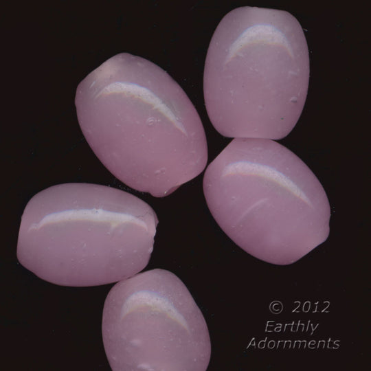 Vintage pink opal rice shape ovals. 8x6mm, Japan, pkg of 25. b11-pp-1076(e)